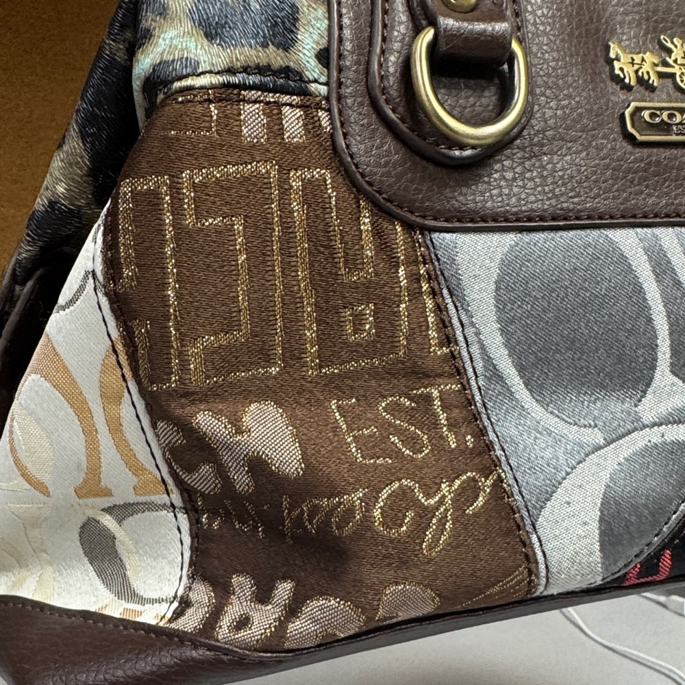 Coach Multicolor Patchwork Satchel 12943 - image 2